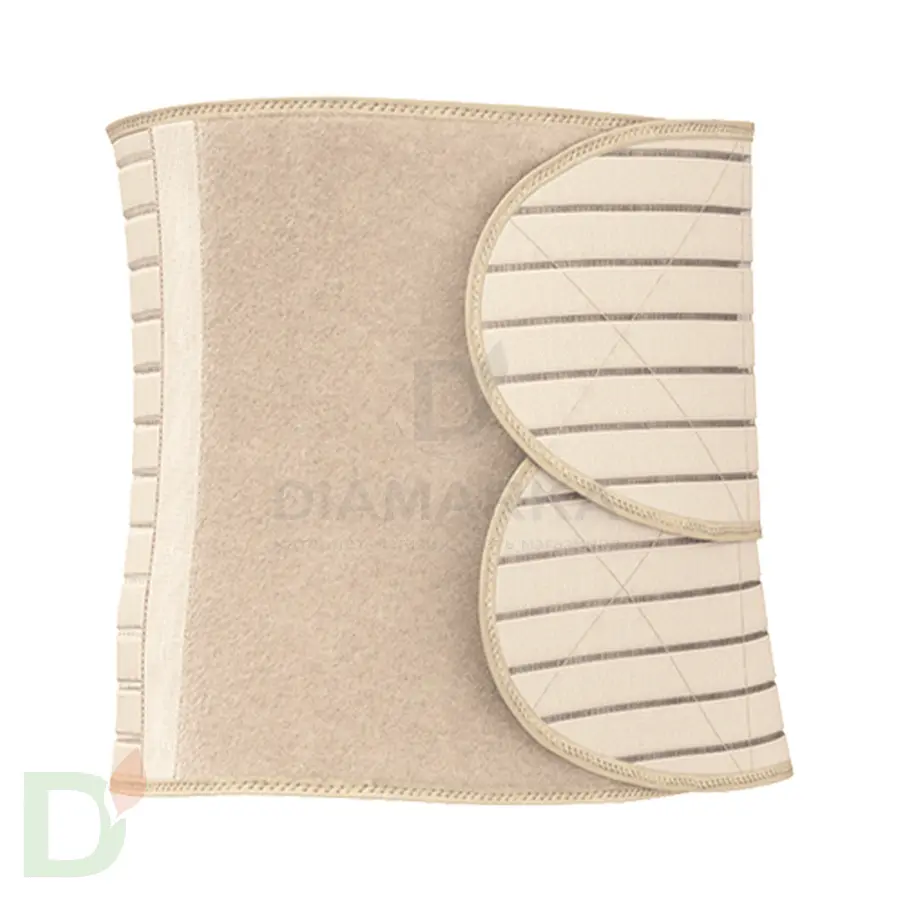 Бандаж B.Well на брюшную стенку W-422 медицинский с двойной застежкой бежевый