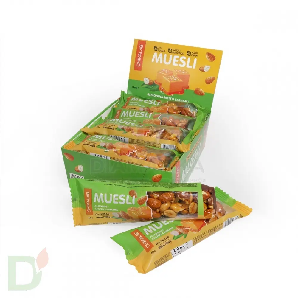 Батончик мюсли CHIKALAB миндальный с соленой карамелью 40 гр. в Санкт-Петербурге