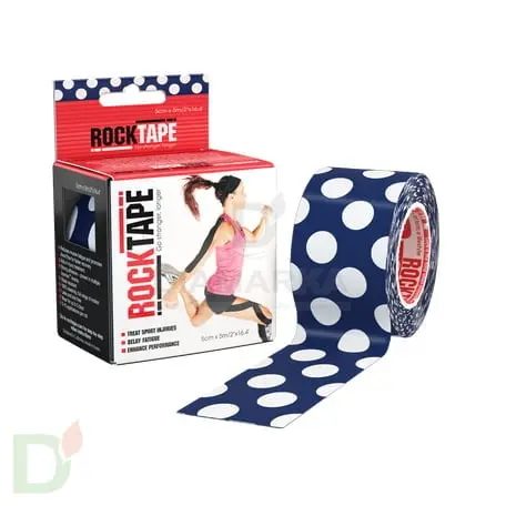 Тейп RockTape Design, 5см х 5м, Горох
