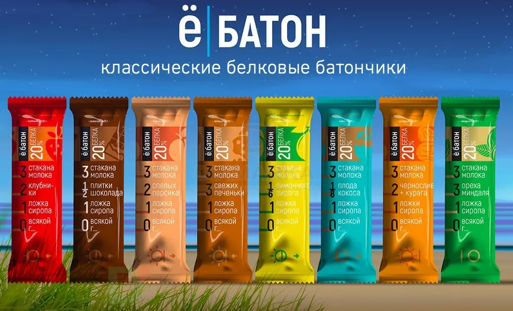 Батончик протеиновый Ё/батон Кокос в шоколадной глазури 50гр в Санкт-Петербурге
