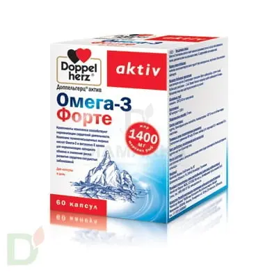 Витамины Доппельгерц Актив Омега-3 Форте, 60 капсул в Санкт-Петербурге
