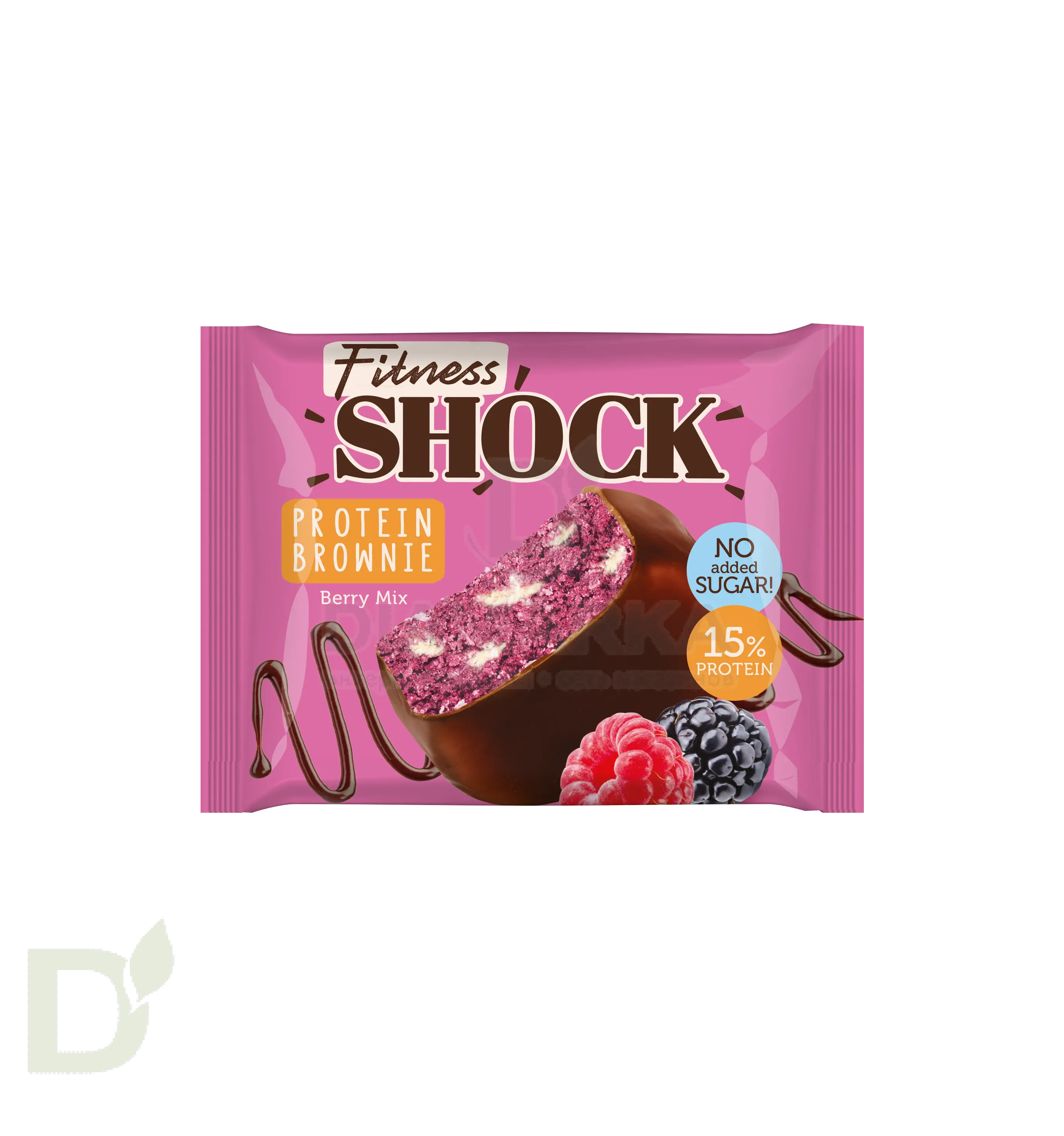 Пирожное бисквитное FitnesShock Брауни Ягодный микс 50гр