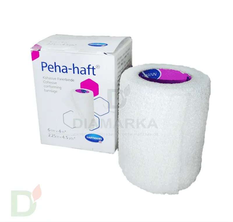 Бинт самофиксирующийся Пеха-хафт (Peha-haft), 6см х 4 м, Белый в Санкт-Петербурге