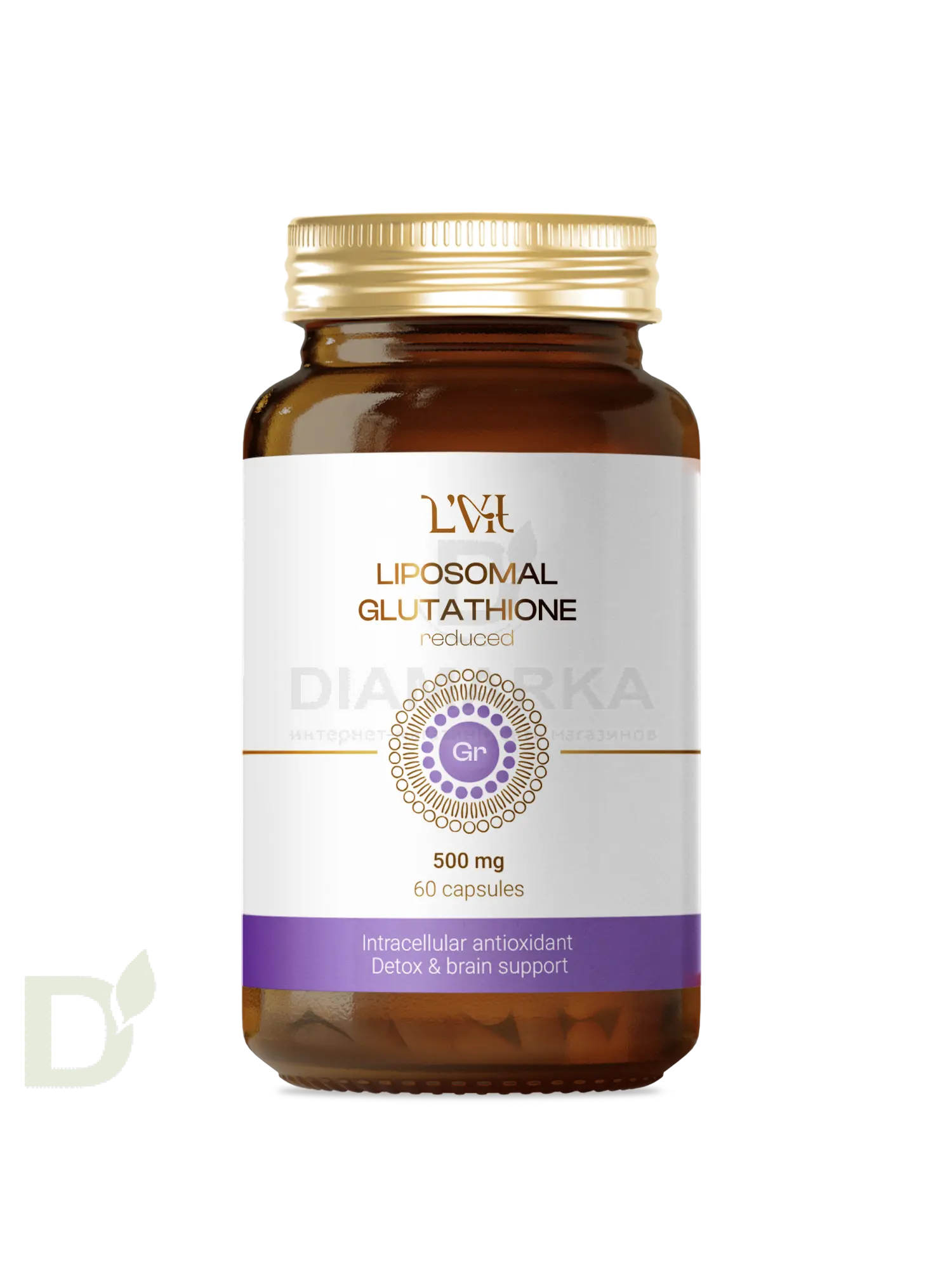 Витамины L'Vit Liposomal Glutathione/Глутатион, 200 мг в 1 капсуле, 60 капс в Санкт-Петербурге
