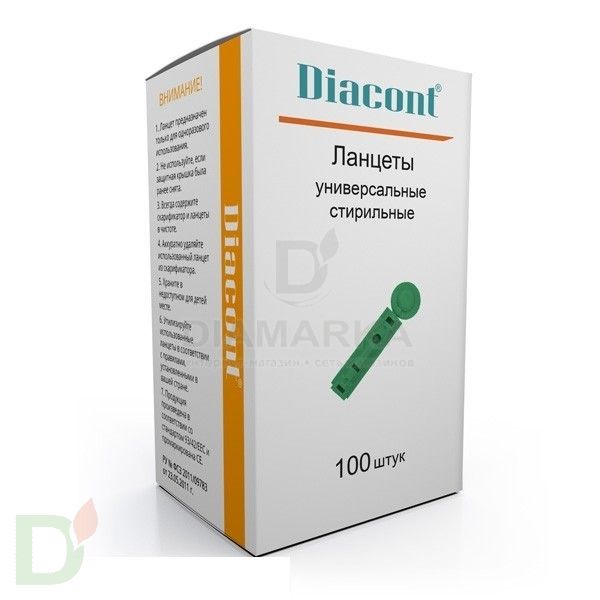 Ланцеты Диаконт (Diacont) универсальные № 100 (30G) купить в Санкт ...