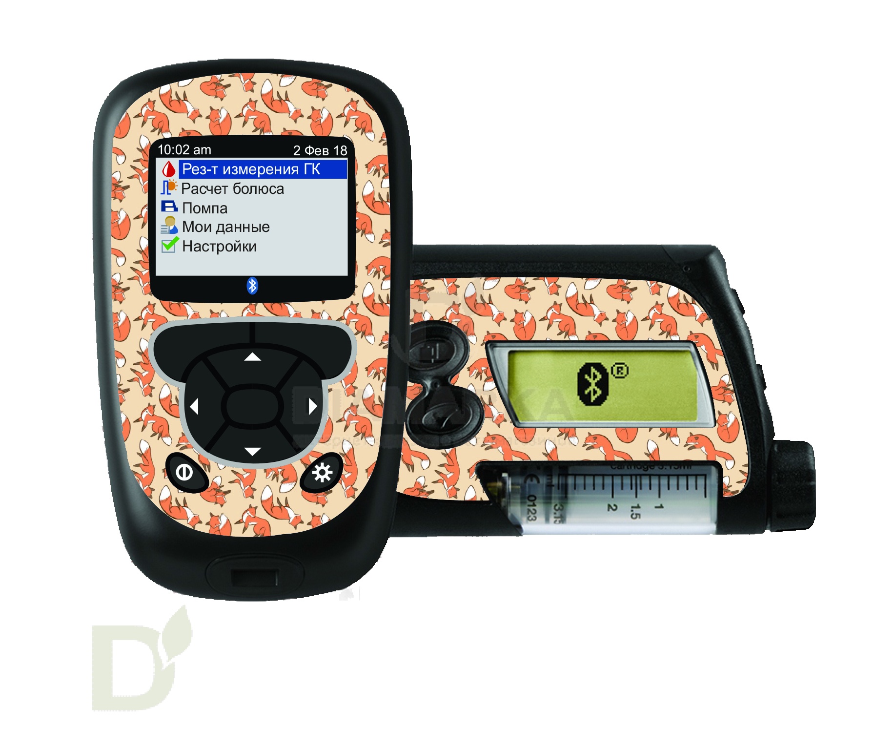 Наклейка на помпу и глюкопульт Акку-Чек