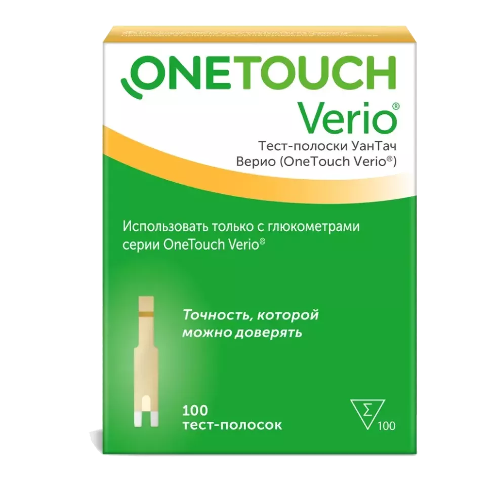 Тест-полоски OneTouch Verio IQ (ВанТач Верио АйКью) № 100
