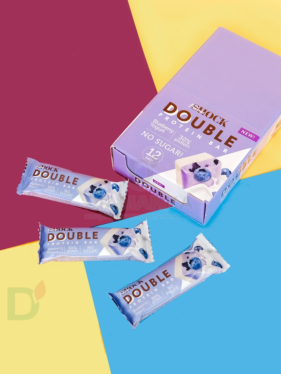 Батончик протеиновый FitnesShock Черничный йогурт 40гр. в Санкт-Петербурге