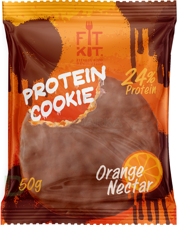 Печенье FITKIT протеиновое в глазури Апельсиновый нектар 50гр