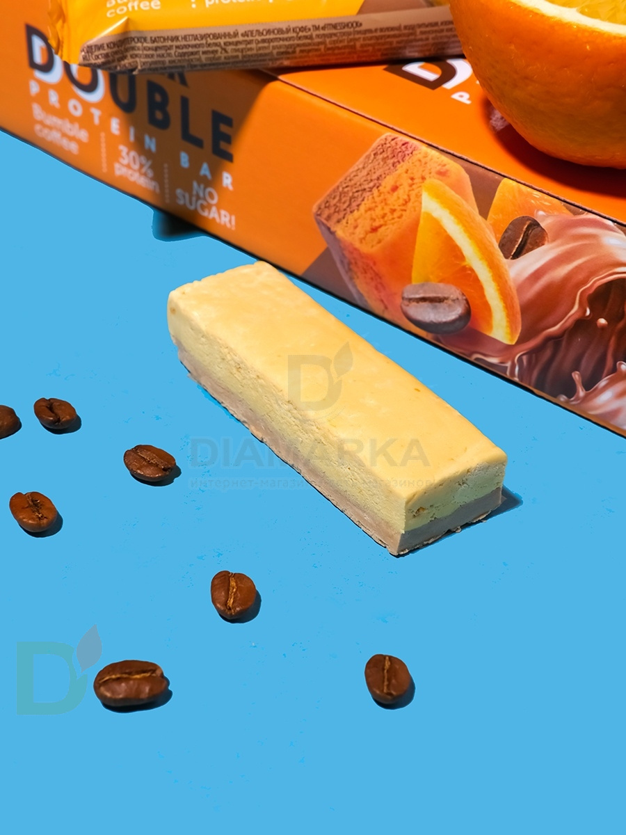 Батончик протеиновый FitnesShock Апельсиновый кофе 40гр. в Санкт-Петербурге