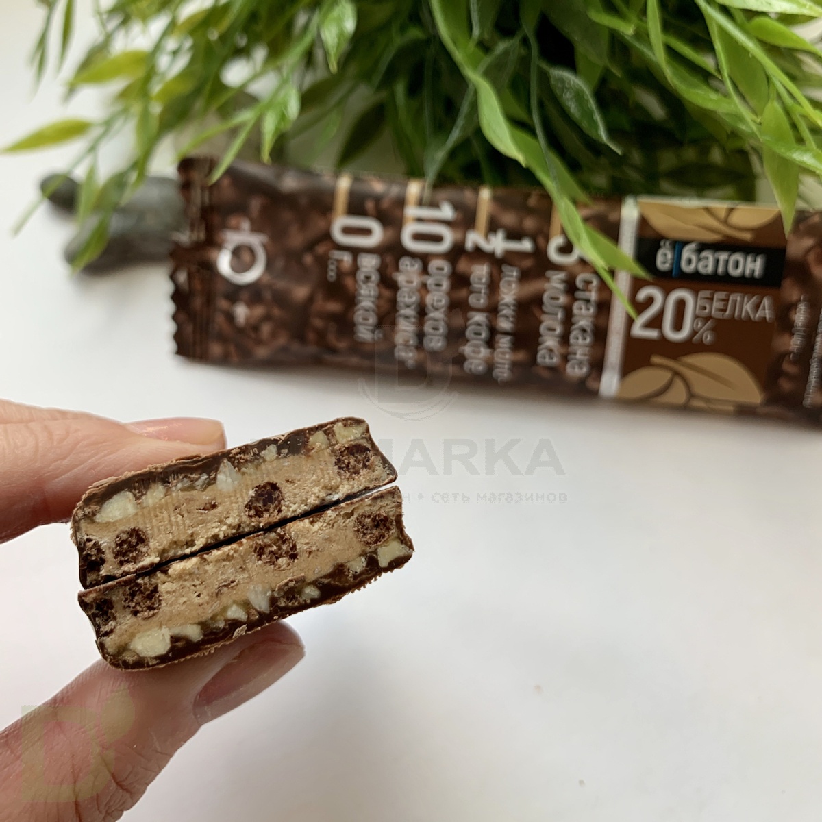 Батончик протеиновый Ё/батон "Арахис-Кофе" в шоколадной глазури 40гр в Санкт-Петербурге