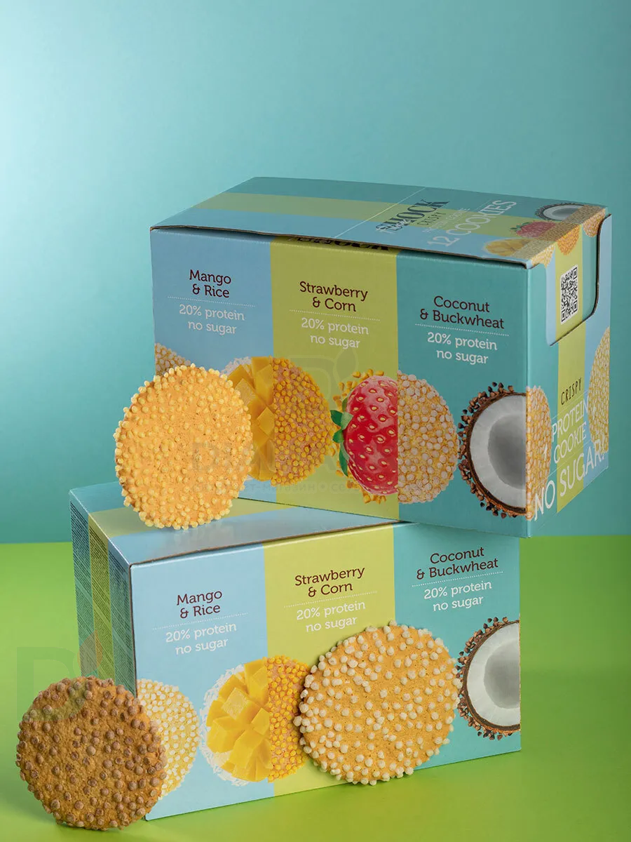 Печенье протеиновое FitnesShock CRISPY Кокос-Гречка 30гр.