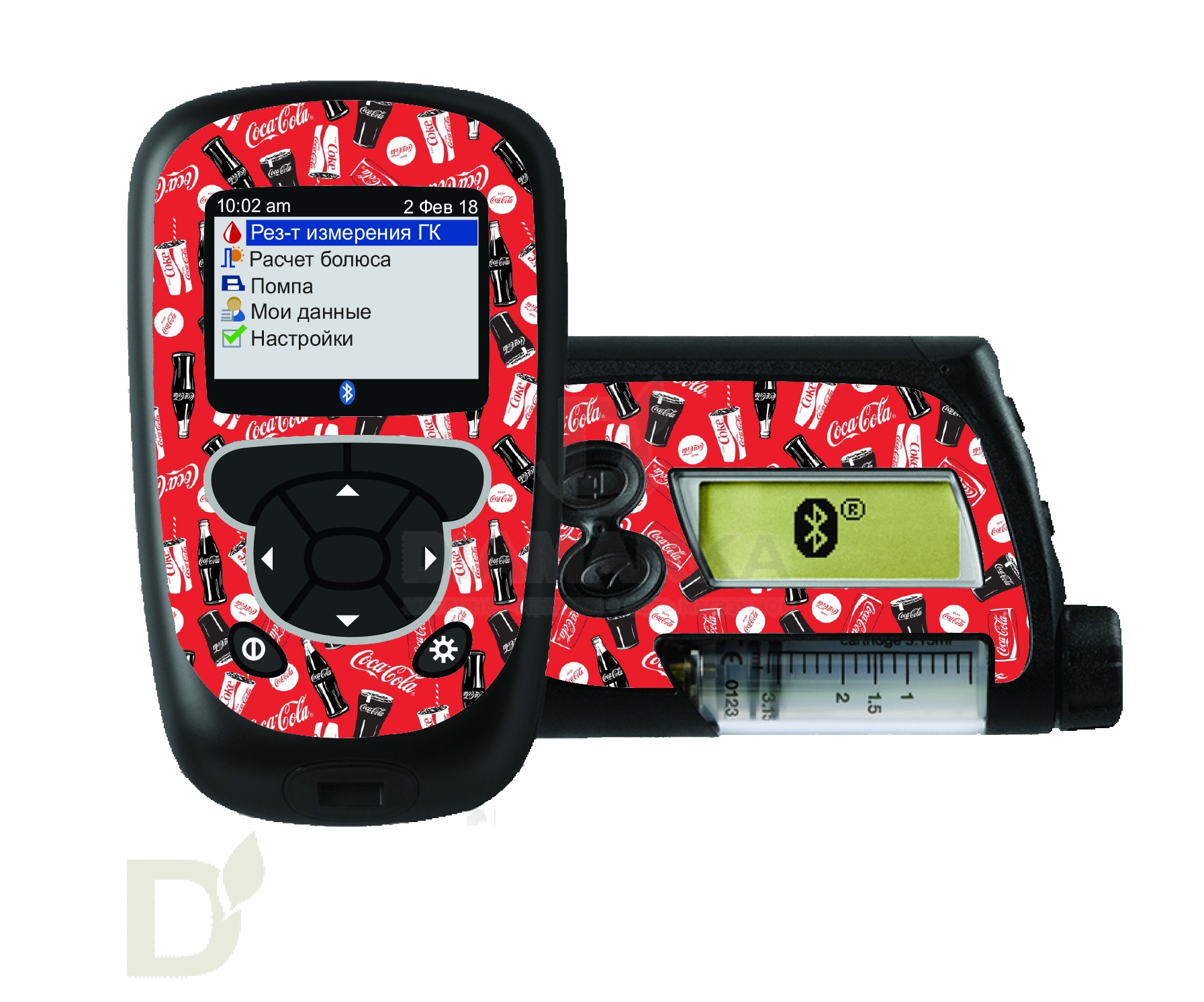 Наклейка на помпу и глюкопульт Акку-Чек