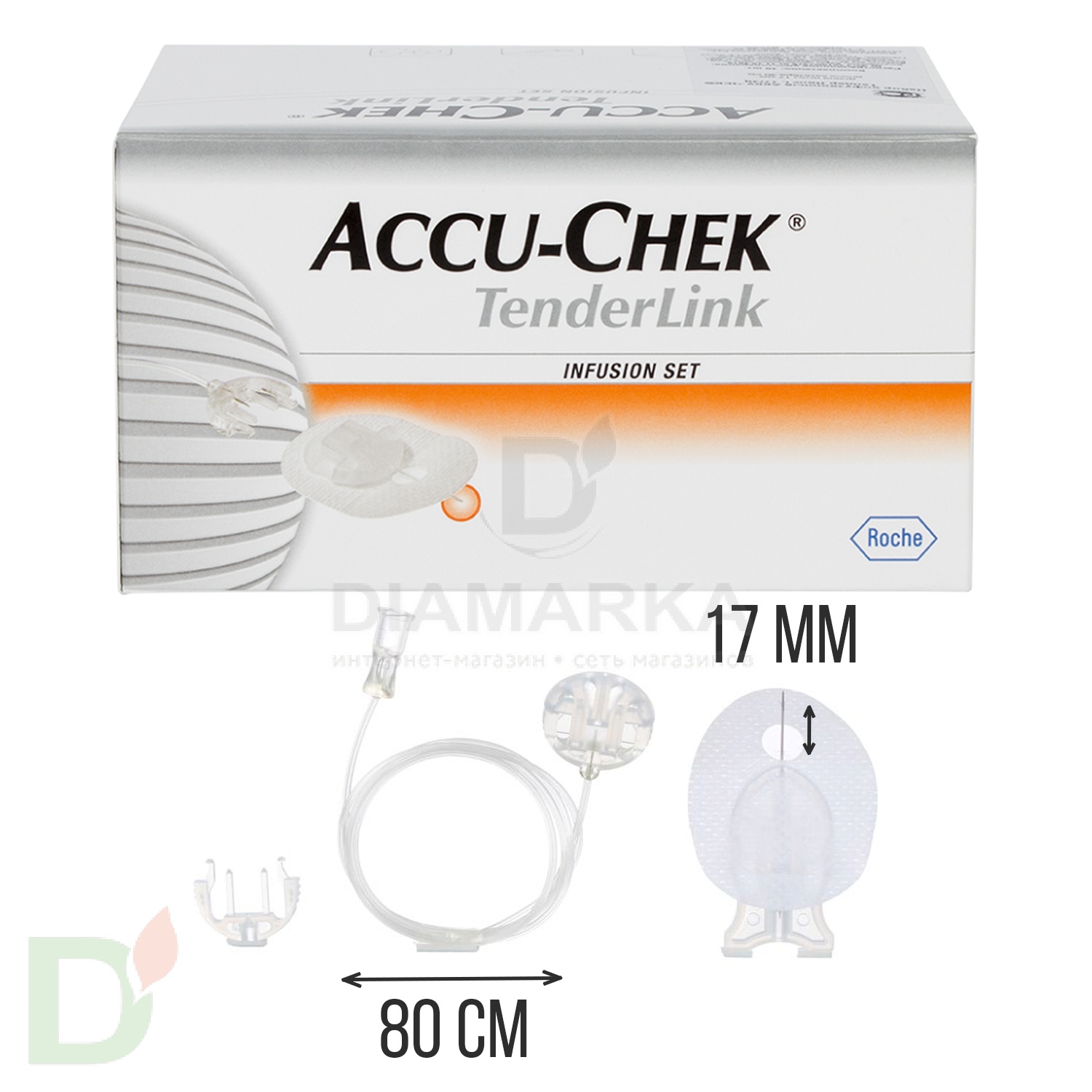 Акку-Чек ТендерЛинк 17/80, инфузионный набор, 1 шт. в Санкт-Петербурге