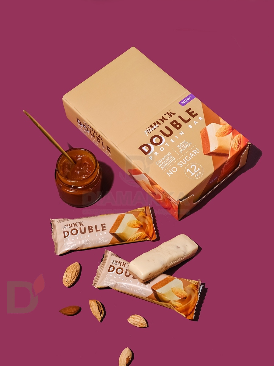 Батончик протеиновый FitnesShock Карамельный мусс с миндалем 40гр. в Санкт-Петербурге