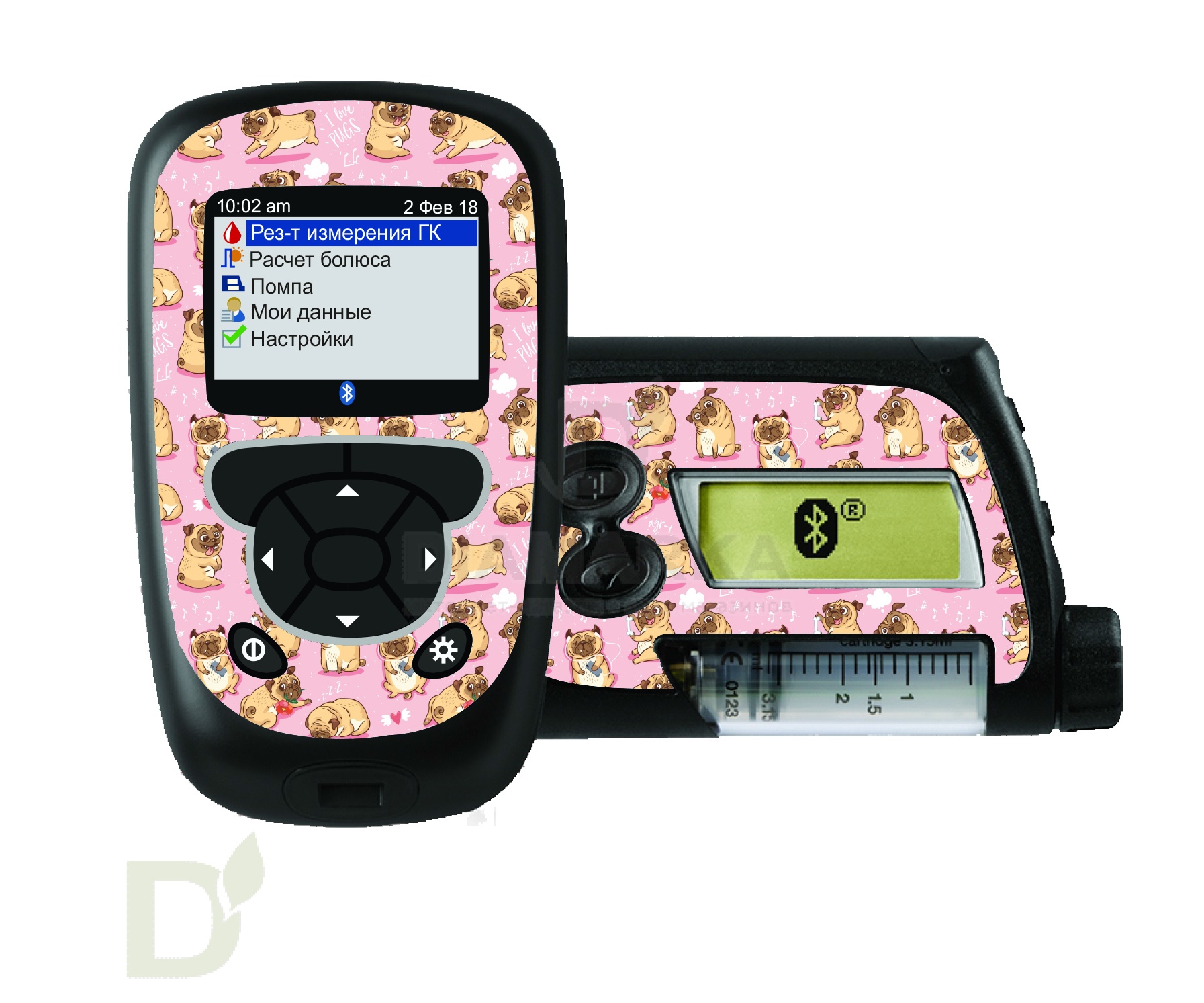 Наклейка на помпу и глюкопульт Акку-Чек