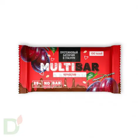 Батончик протеиновый Мультибар в глазури с черносливом 40гр в Санкт-Петербурге