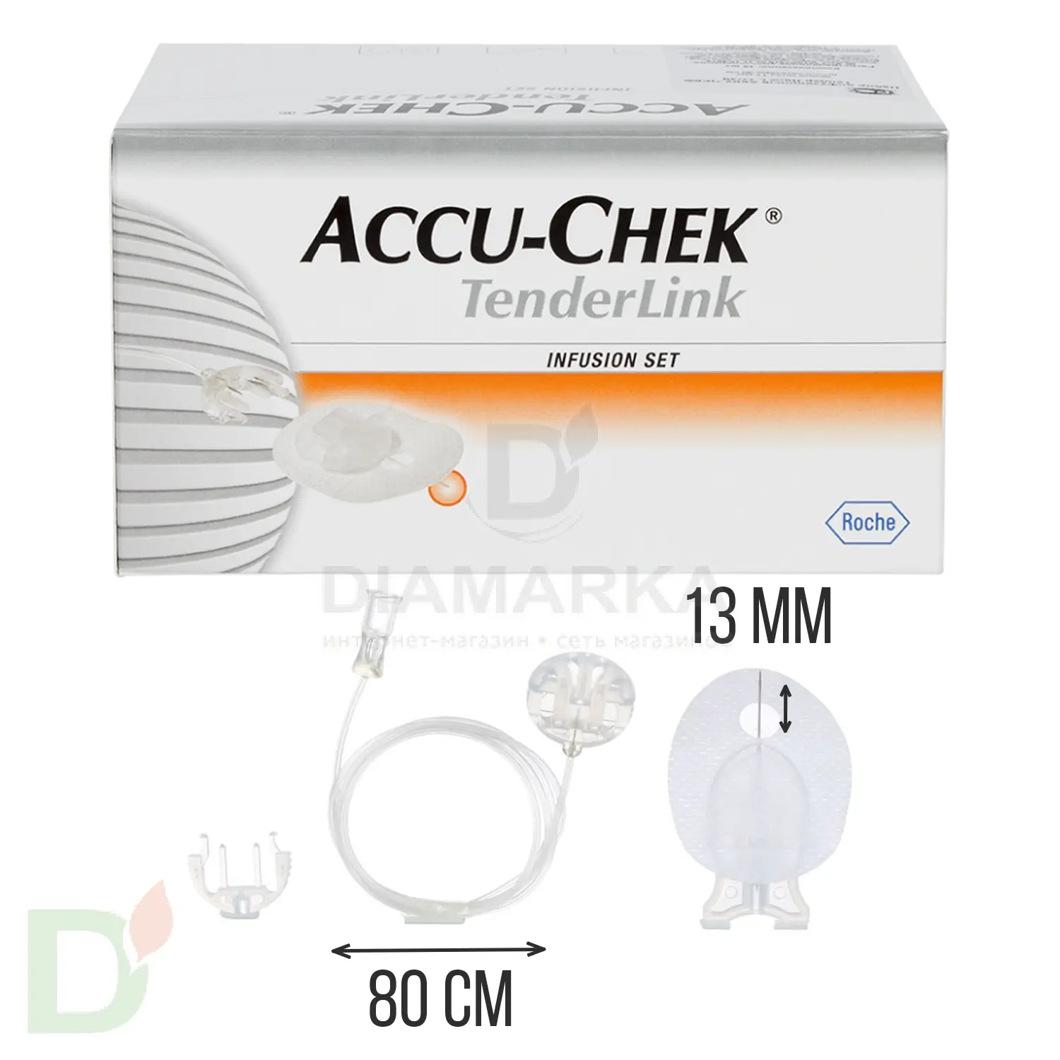 Акку-Чек ТендерЛинк 13/80, инфузионный набор, 1 шт. в Санкт-Петербурге