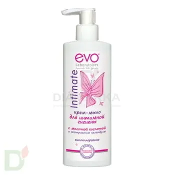 Крем-мыло для интимной гигиены EVO Intimate с молочной кислотой и календулой, 200мл