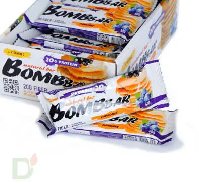 Батончик BOMBBAR Смородиново-черничный панкейк (3 угл в 60г) в Санкт-Петербурге