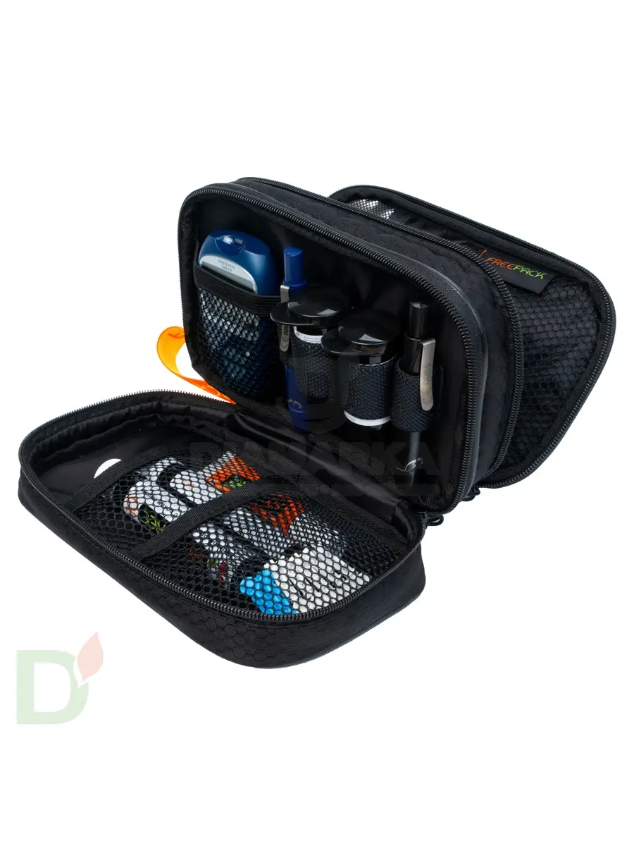 Термосумка (органайзер) FREEPACK д/4х ручек и средств самоконтроля чёрный (с гелевым пакетом)
