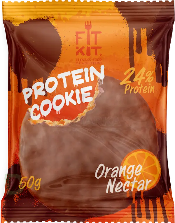 Печенье FITKIT протеиновое в глазури Апельсиновый нектар 50гр