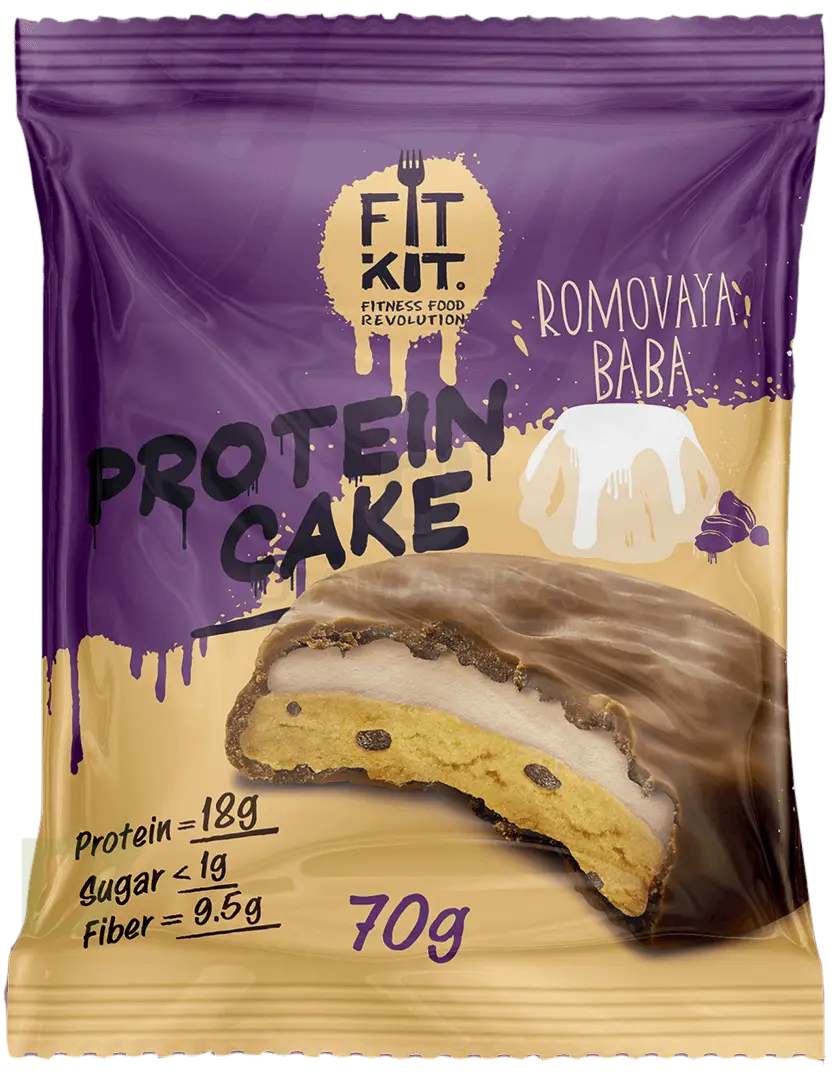 Печенье FITKIT протеиновое с суфле Ромовая баба 70гр